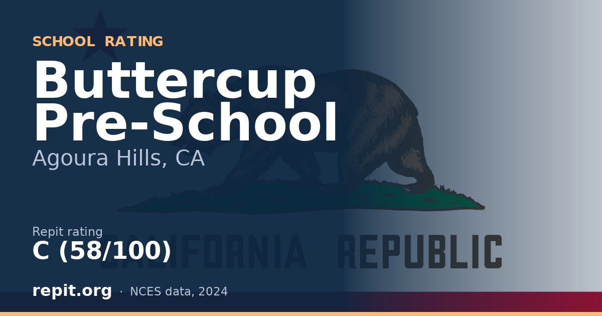 Buttercup Pre-School, Agoura Hills, CA — Repit school rating C (58/100)