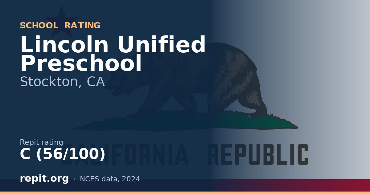 Lincoln Unified Preschool, Stockton, CA — Repit school rating C (56/100)