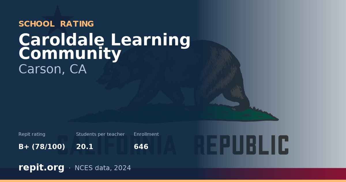 Caroldale Learning Community, Carson, CA — Repit school rating B+ (78/100)