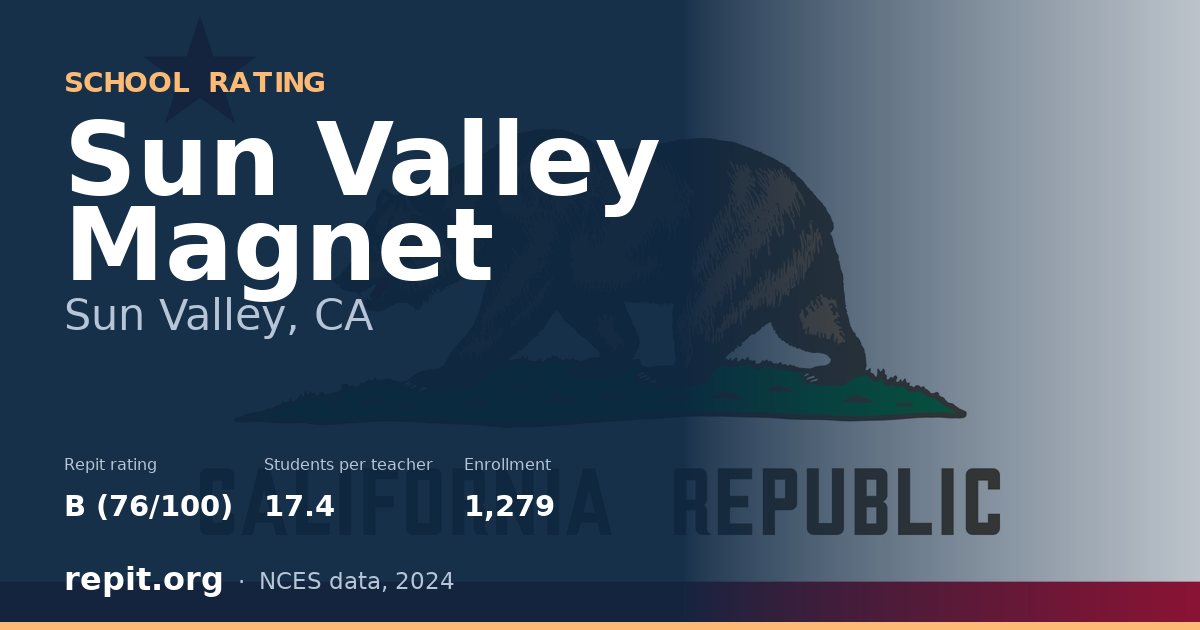 Sun Valley Magnet, Sun Valley, CA — Repit school rating B (76/100)