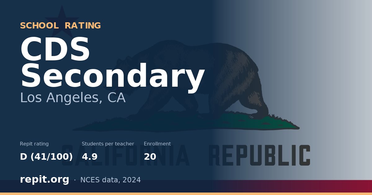 CDS Secondary, Los Angeles, CA — Repit school rating D (41/100)