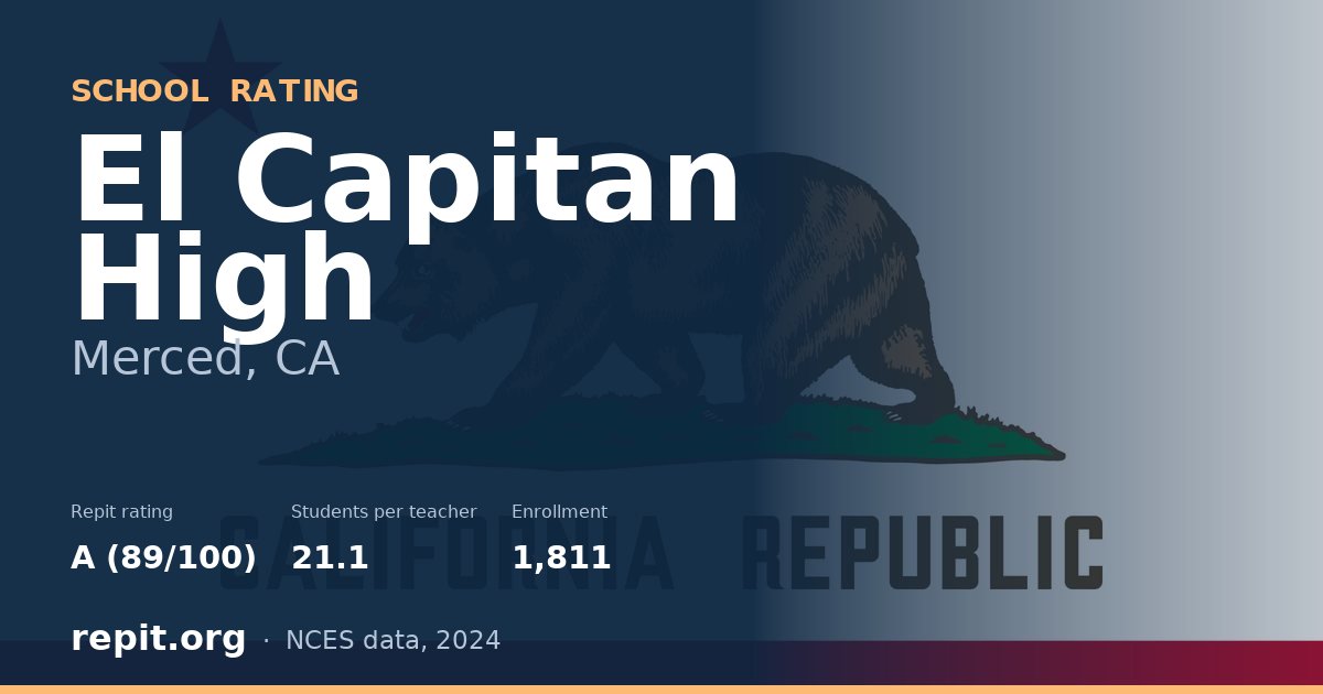 El Capitan High, Merced, CA — Repit school rating A (89/100)