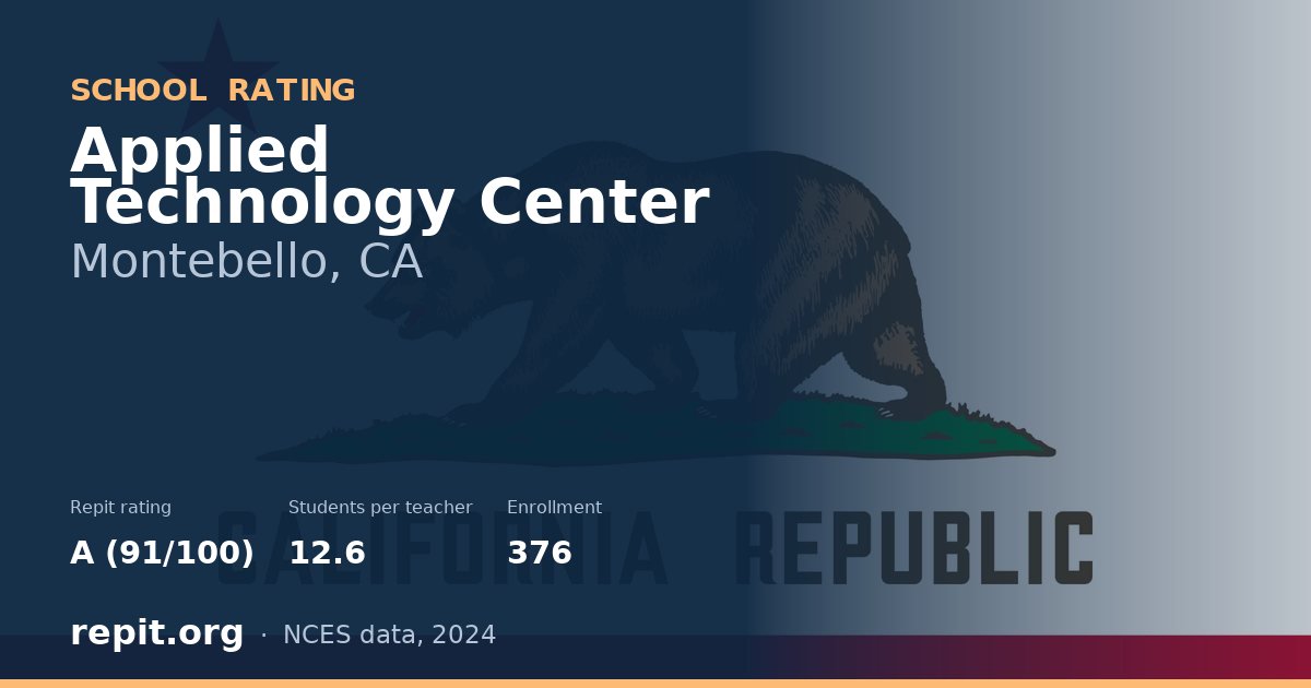 Applied Technology Center, Montebello, CA — Repit school rating A (91/100)