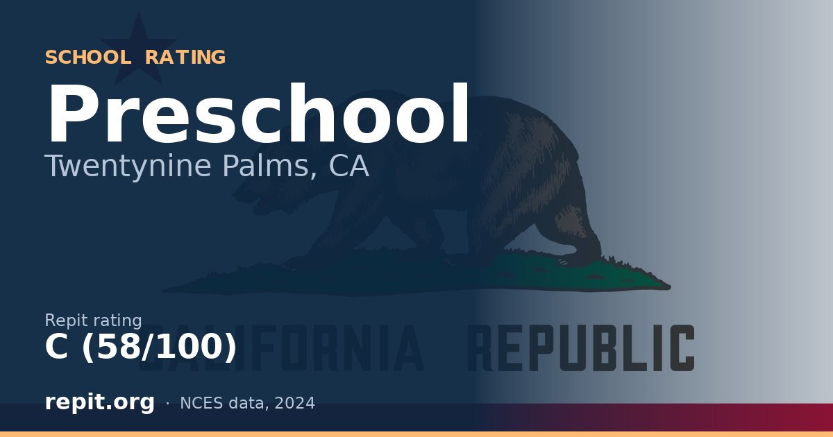 Preschool, Twentynine Palms, CA — Repit school rating C (58/100)