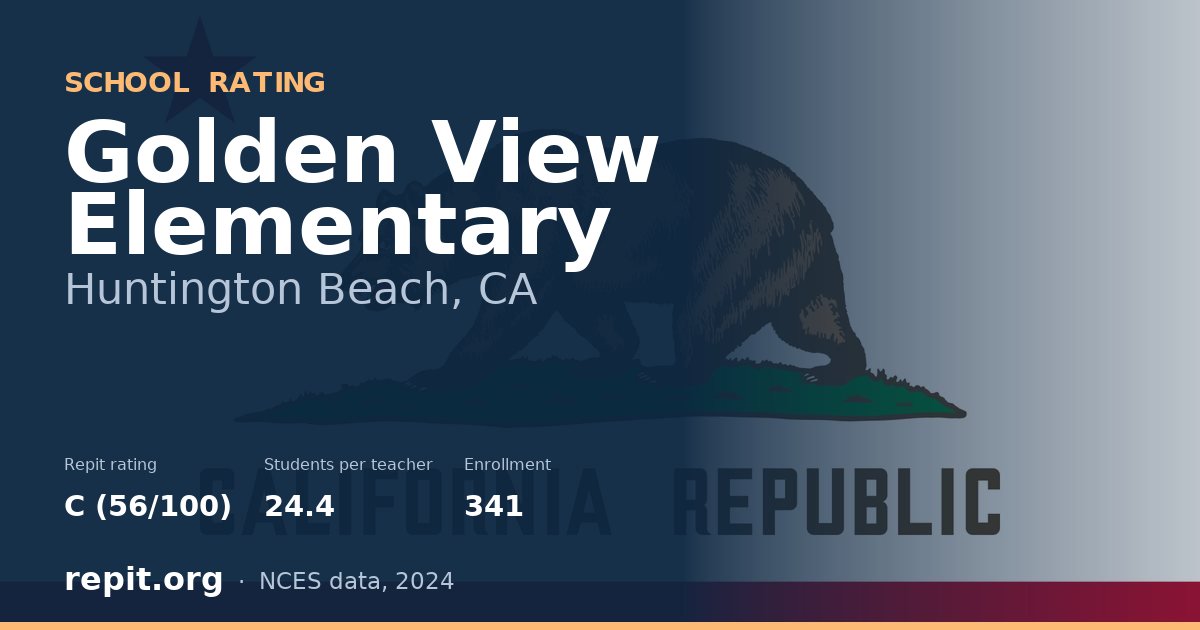 Golden View Elementary, Huntington Beach, CA — Repit school rating C (56/100)