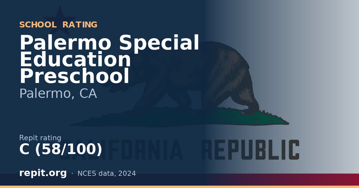 Palermo Special Education Preschool, Palermo, CA — Repit school rating C (58/100)