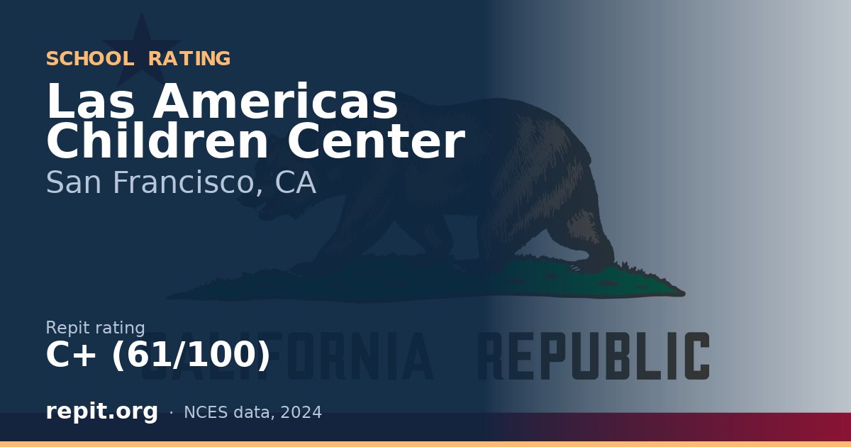 Las Americas Children Center, San Francisco, CA — Repit school rating C+ (61/100)