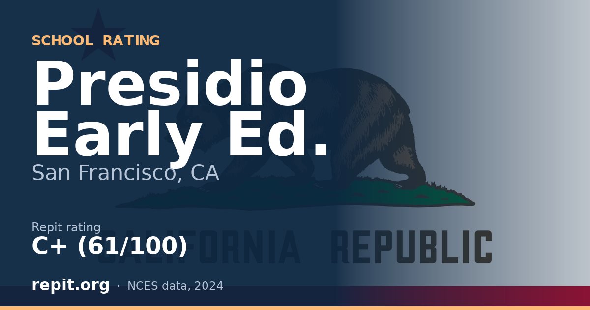 Presidio Early Ed., San Francisco, CA — Repit school rating C+ (61/100)
