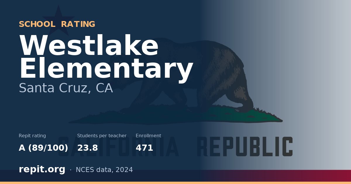 Westlake Elementary, Santa Cruz, CA — Repit school rating A (89/100)