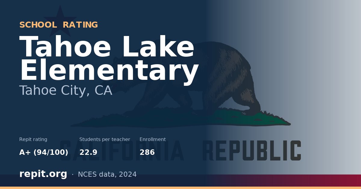Tahoe Lake Elementary, Tahoe City, CA — Repit school rating A+ (94/100)