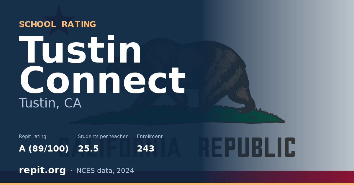 Tustin Connect, Tustin, CA — Repit school rating A (89/100)