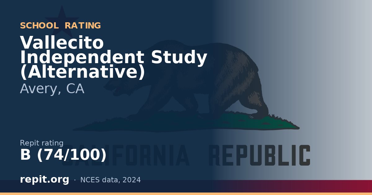 Vallecito Independent Study (Alternative), Avery, CA — Repit school rating B (74/100)
