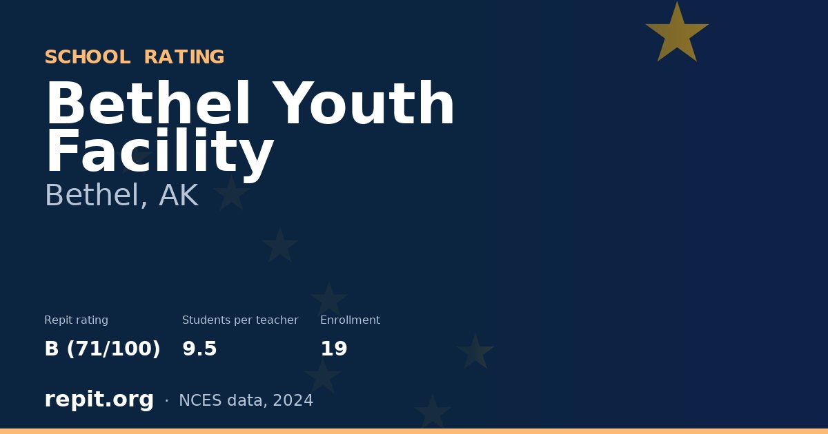 Bethel Youth Facility, Bethel, AK — Repit school rating B (71/100)