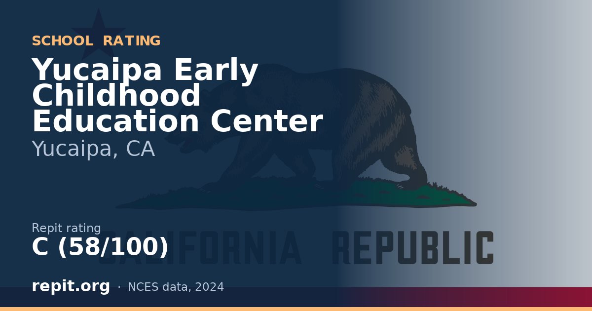 Yucaipa Early Childhood Education Center, Yucaipa, CA — Repit school rating C (58/100)