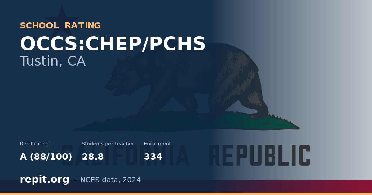 OCCS:CHEP/PCHS, Tustin, CA — Repit school rating A (88/100)