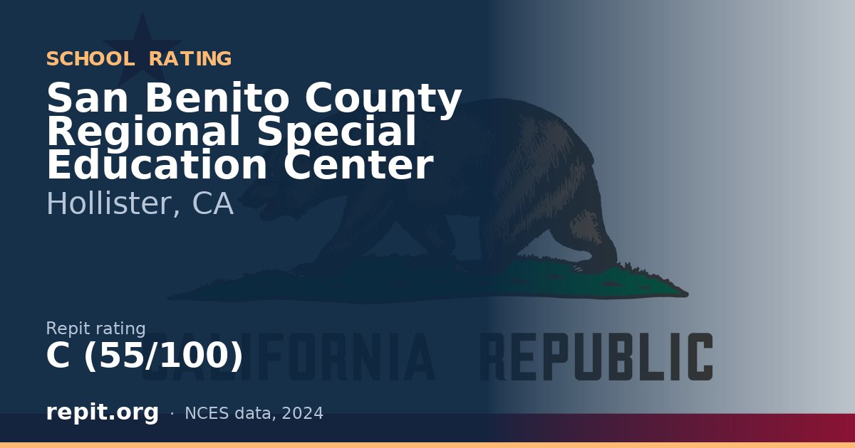 San Benito County Regional Special Education Center, Hollister, CA — Repit school rating C (55/100)