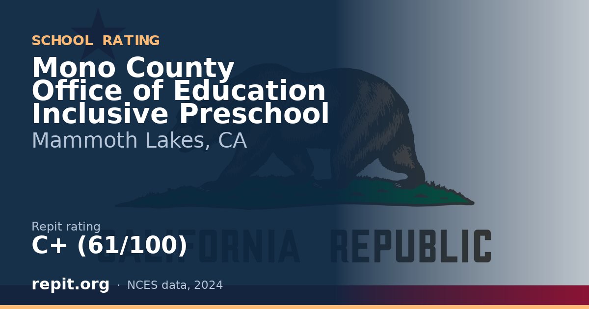 Mono County Office of Education Inclusive Preschool, Mammoth Lakes, CA — Repit school rating C+ (61/100)