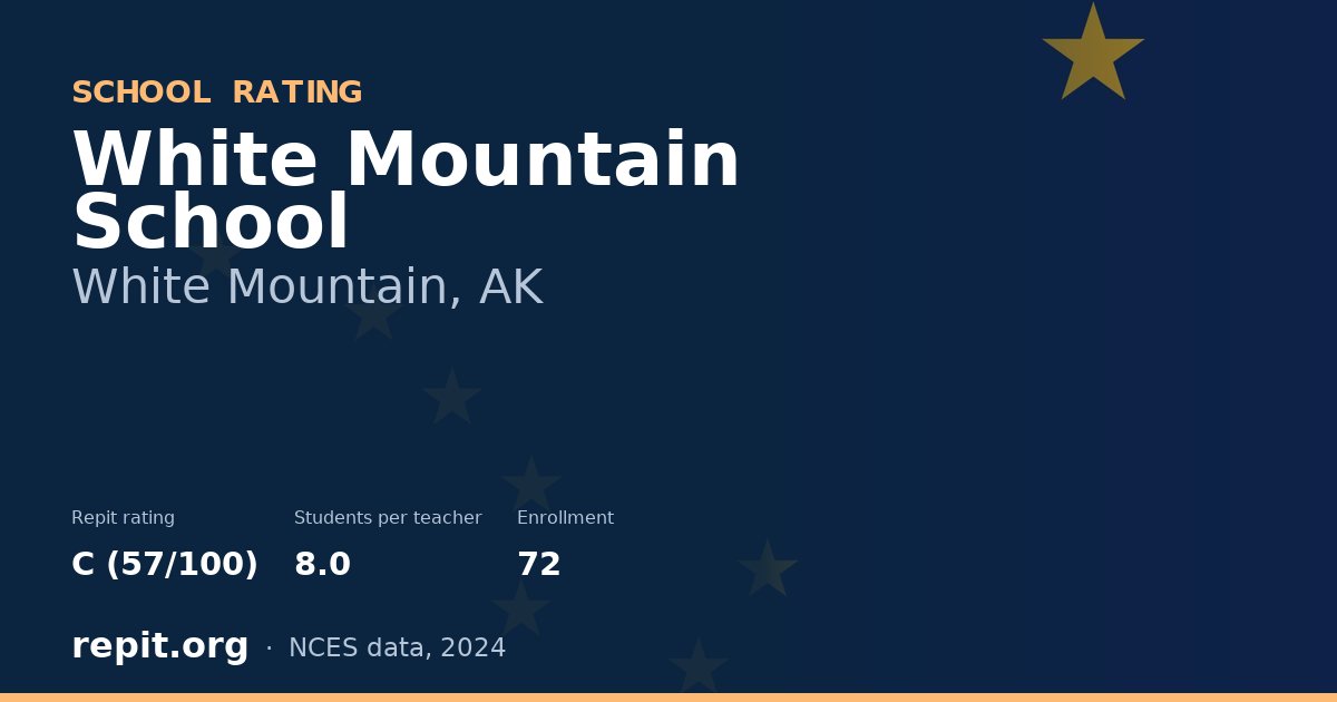 White Mountain School, White Mountain, AK — Repit school rating C (57/100)