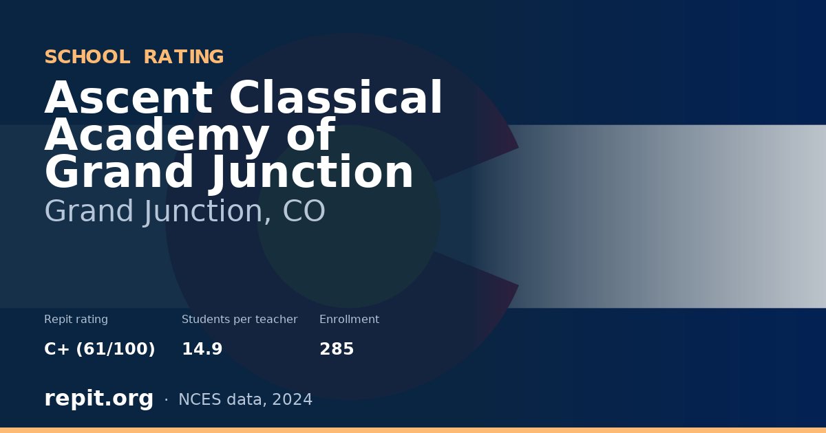 Ascent Classical Academy of Grand Junction, Grand Junction, CO — Repit school rating C+ (61/100)