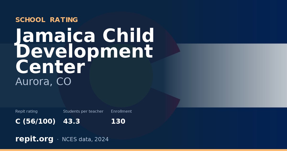 Jamaica Child Development Center, Aurora, CO — Repit school rating C (56/100)