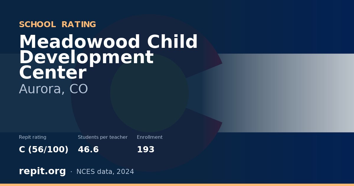 Meadowood Child Development Center, Aurora, CO — Repit school rating C (56/100)