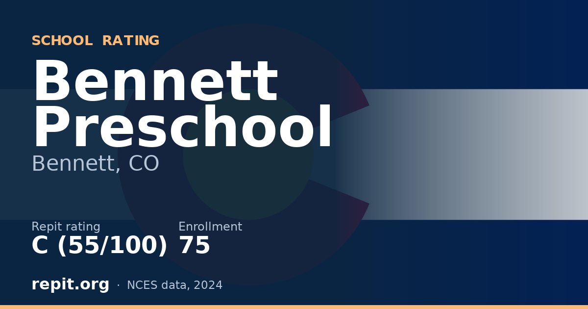 Bennett Preschool, Bennett, CO — Repit school rating C (55/100)