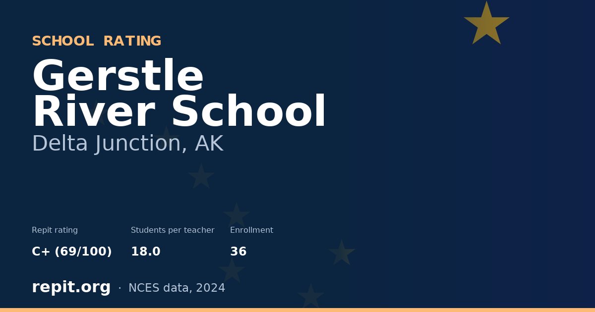 Gerstle River School, Delta Junction, AK — Repit school rating C+ (69/100)