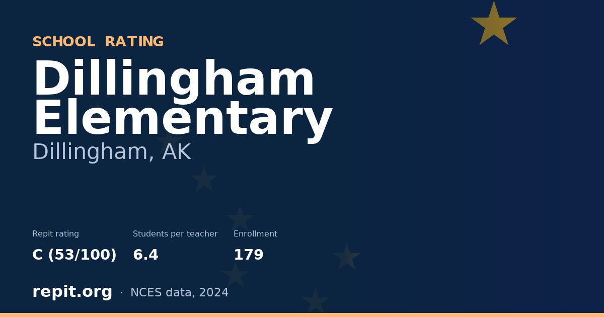 Dillingham Elementary, Dillingham, AK — Repit school rating C (53/100)