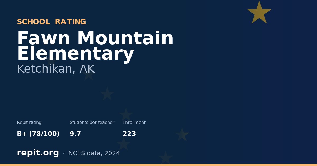 Fawn Mountain Elementary, Ketchikan, AK — Repit school rating B+ (78/100)