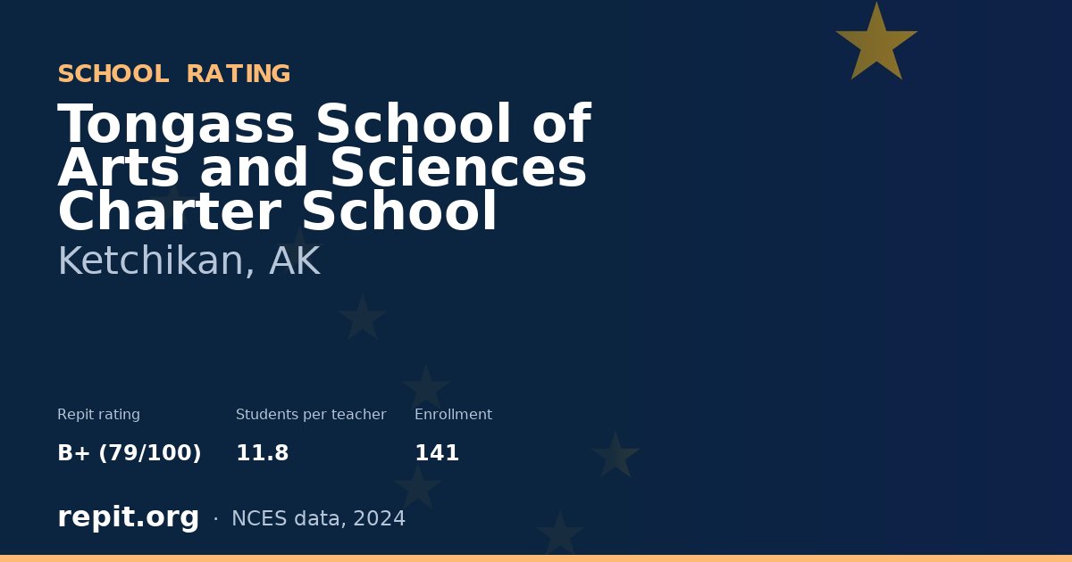 Tongass School of Arts and Sciences Charter School, Ketchikan, AK — Repit school rating B+ (79/100)