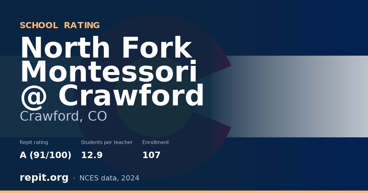 North Fork Montessori @ Crawford, Crawford, CO — Repit school rating A (91/100)