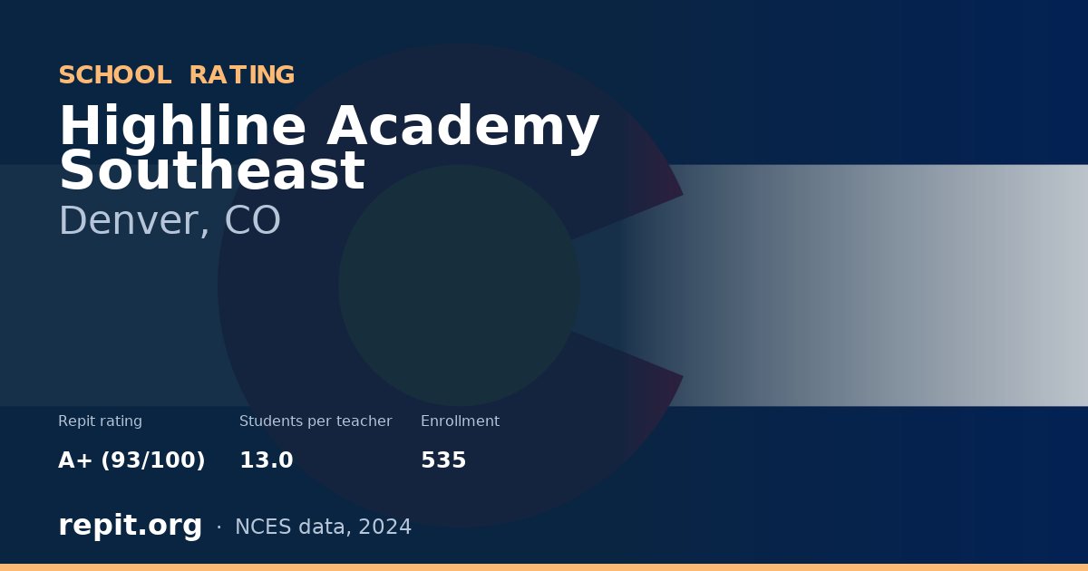 Highline Academy Southeast, Denver, CO — Repit school rating A+ (93/100)