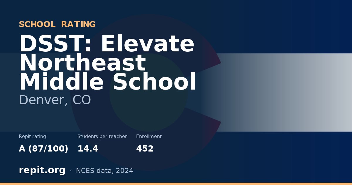 DSST: Elevate Northeast Middle School, Denver, CO — Repit school rating A (87/100)