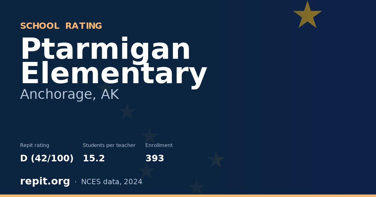 Ptarmigan Elementary, Anchorage, AK — Repit school rating D (42/100)