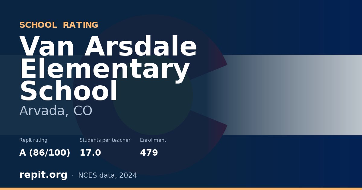 Van Arsdale Elementary School, Arvada, CO — Repit school rating A (86/100)