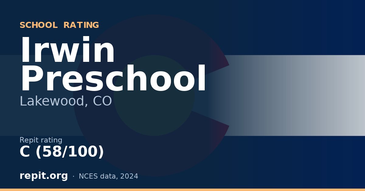Irwin Preschool, Lakewood, CO — Repit school rating C (58/100)