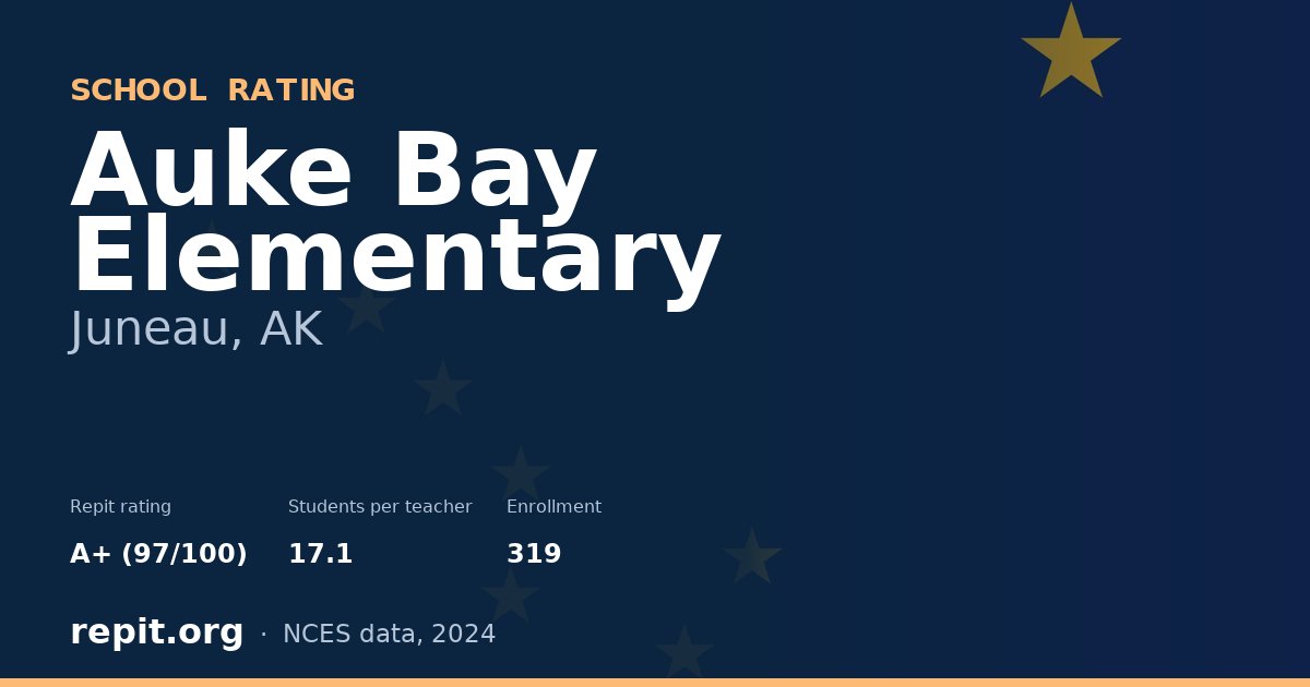 Auke Bay Elementary, Juneau, AK — Repit school rating A+ (97/100)