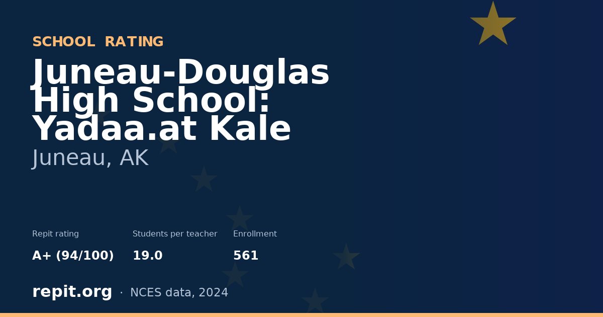 Juneau-Douglas High School: Yadaa.at Kale, Juneau, AK — Repit school rating A+ (94/100)