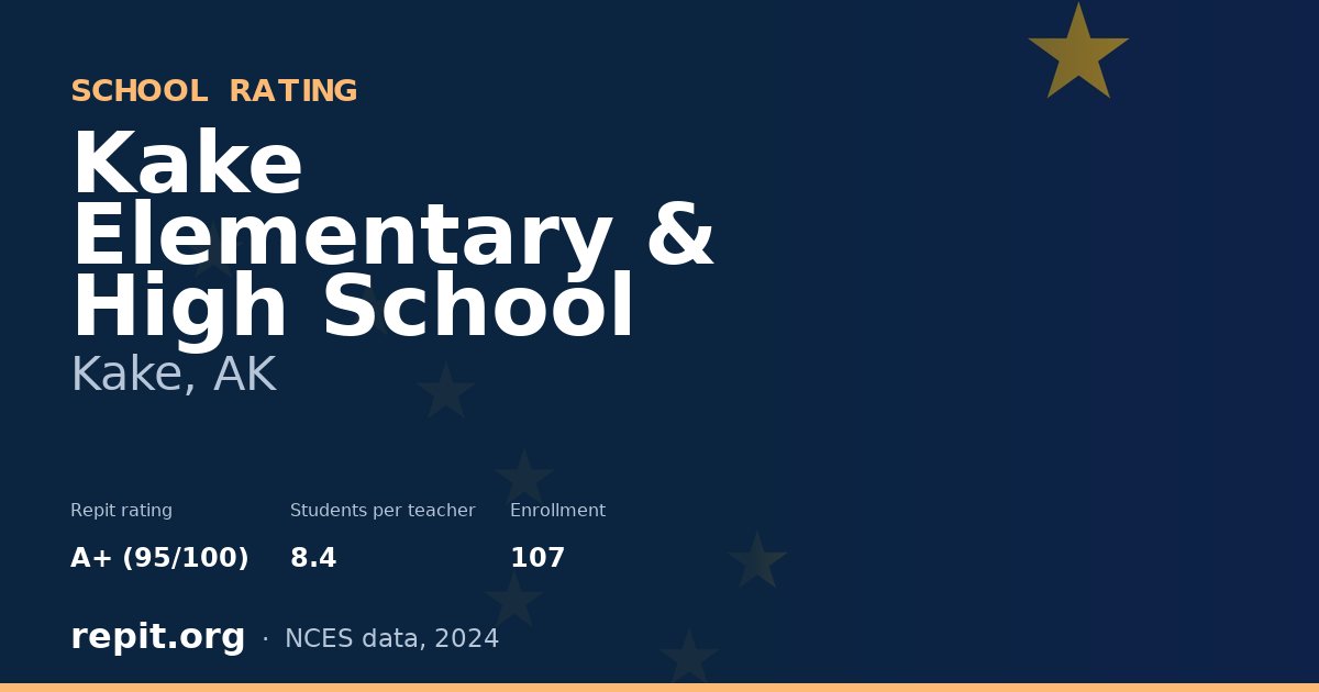 Kake Elementary & High School, Kake, AK — Repit school rating A+ (95/100)