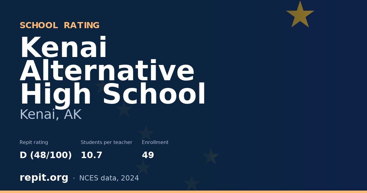 Kenai Alternative High School, Kenai, AK — Repit school rating D (48/100)