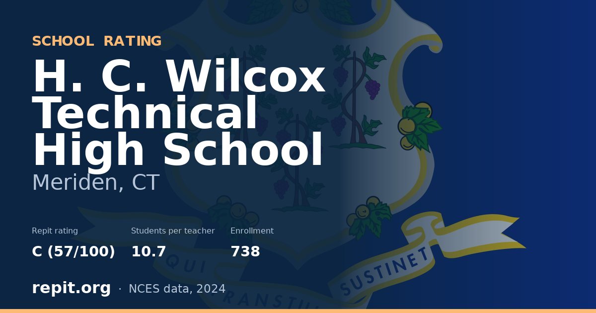 H. C. Wilcox Technical High School, Meriden, CT — Repit school rating C (57/100)