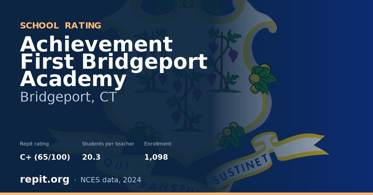 Achievement First Bridgeport Academy, Bridgeport, CT — Repit school rating C+ (65/100)