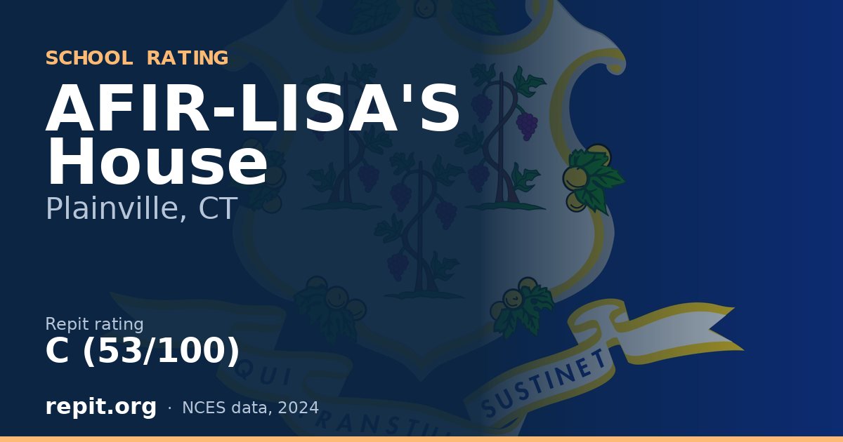 AFIR-LISA'S House, Plainville, CT — Repit school rating C (53/100)