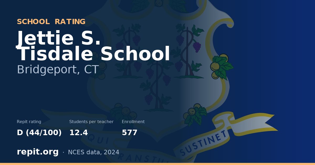 Jettie S. Tisdale School, Bridgeport, CT — Repit school rating D (44/100)
