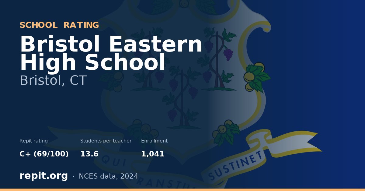 Bristol Eastern High School, Bristol, CT — Repit school rating C+ (69/100)