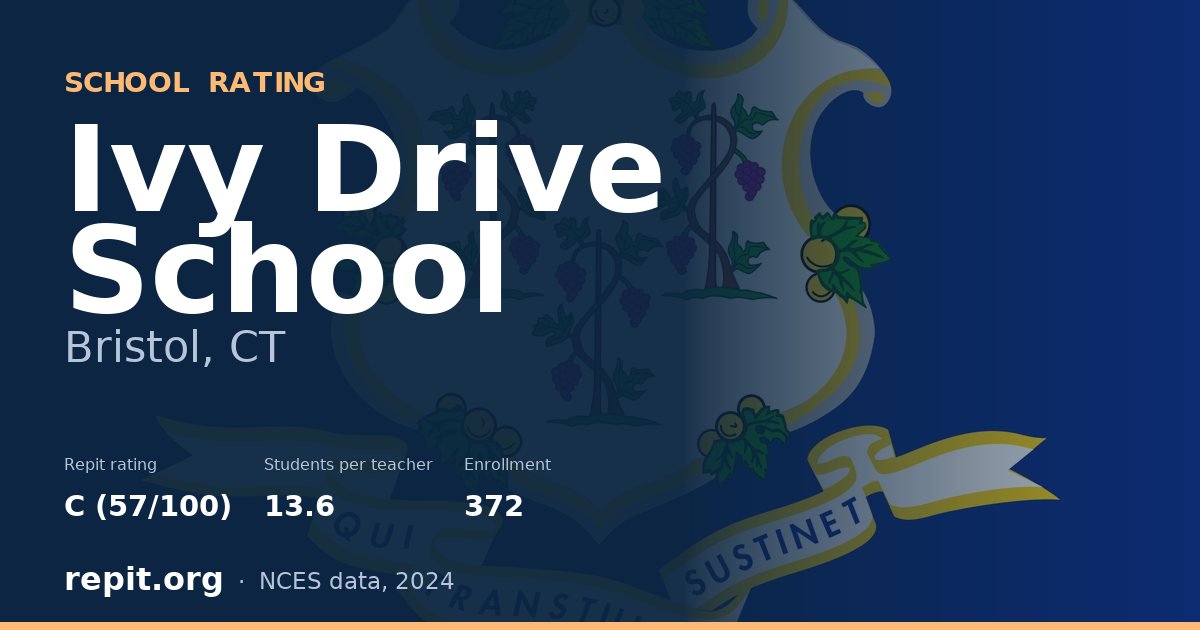 Ivy Drive School, Bristol, CT — Repit school rating C (57/100)