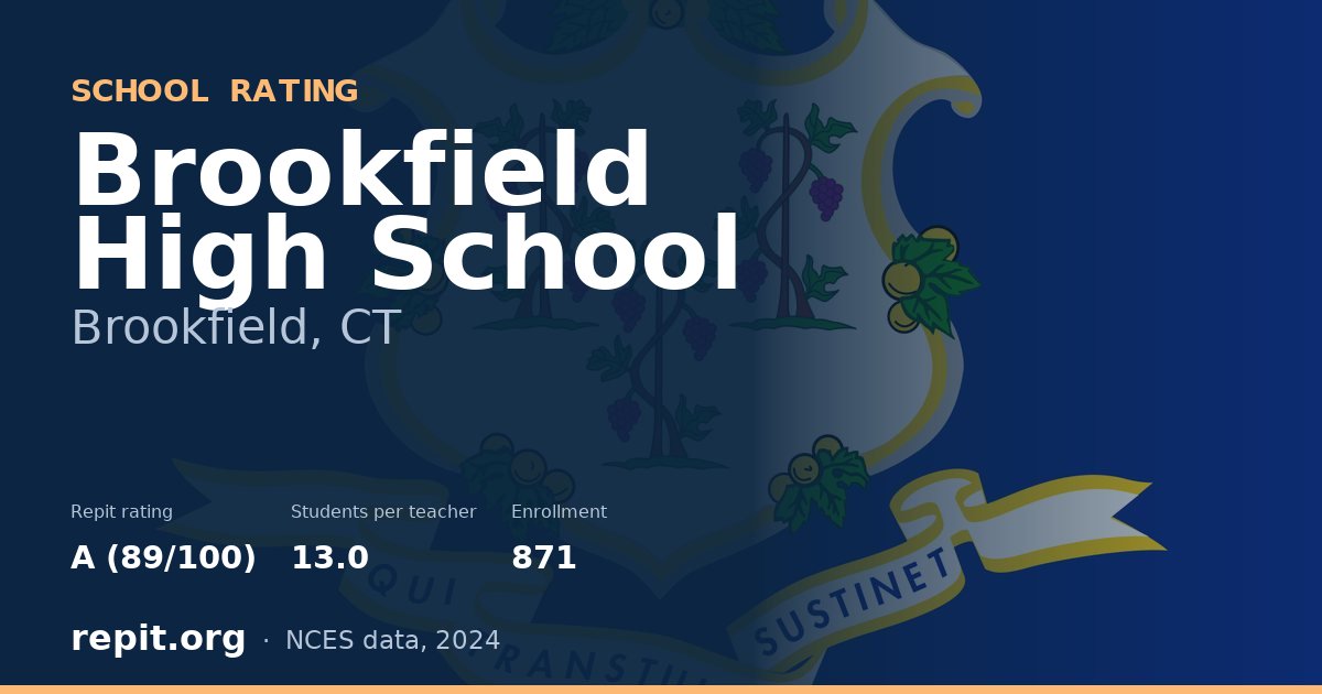 Brookfield High School, Brookfield, CT — Repit school rating A (89/100)