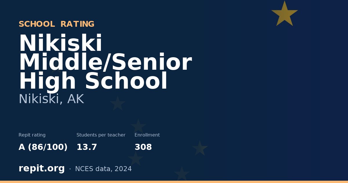 Nikiski Middle/Senior High School, Nikiski, AK — Repit school rating A (86/100)