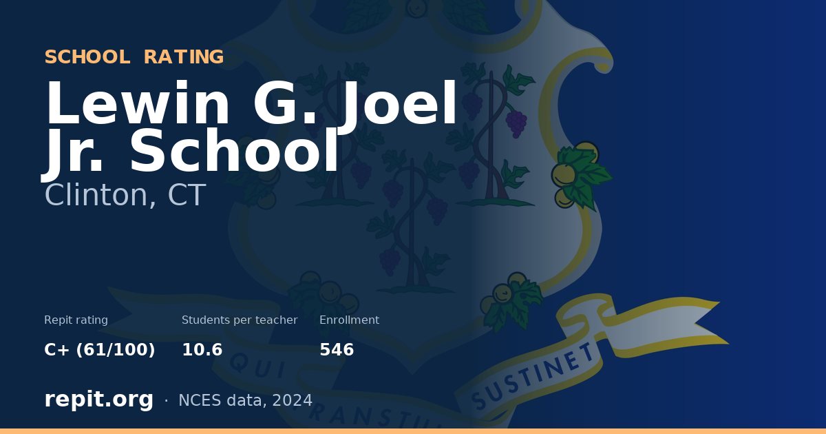 Lewin G. Joel Jr. School, Clinton, CT — Repit school rating C+ (61/100)