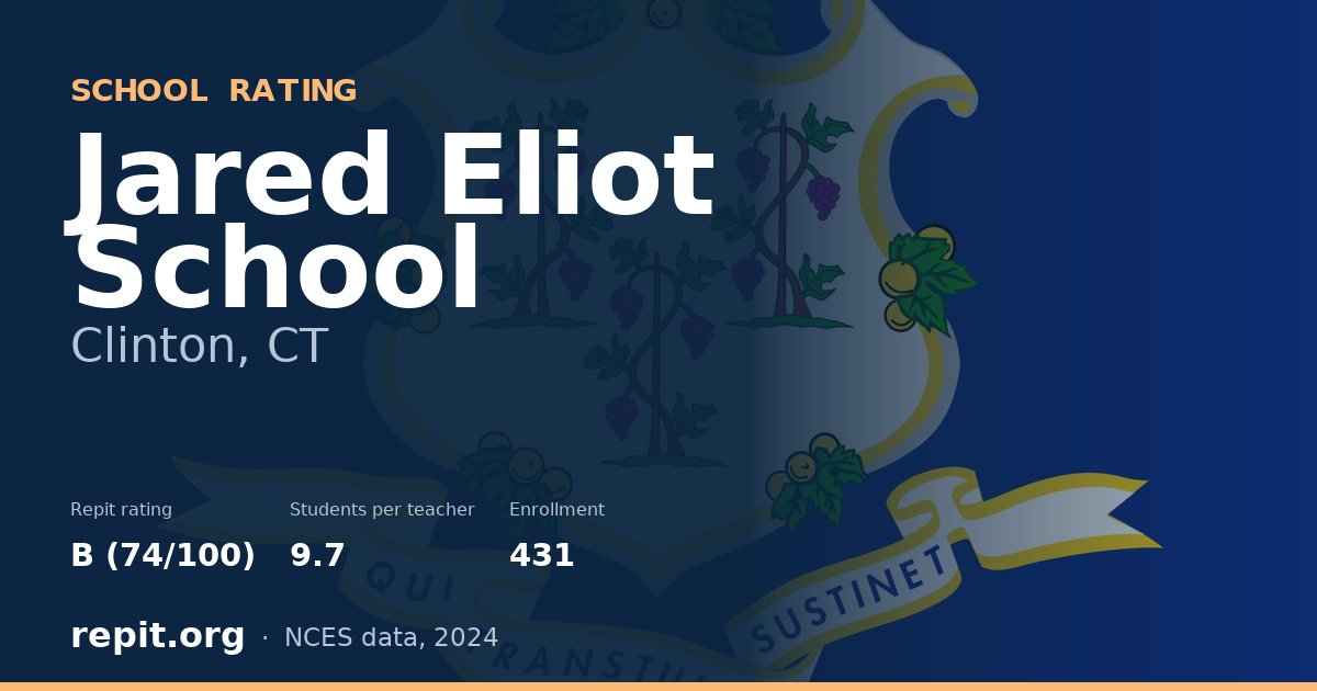Jared Eliot School, Clinton, CT — Repit school rating B (74/100)